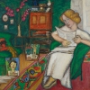 GABRIELE MÜNTER, Im Zimmer, 1913 © Städtische Galerie im Lenbachhaus und Kunstbau München, erworben mit Unterstützung der Ernst von Siemens Kunststiftung | Foto: Städtische Galerie im Lenbachhaus und Kunstbau München, Gabriele Münter Stiftung 1957 © Bildrecht, Wien 2023