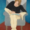 GABRIELE MÜNTER, Dame im Sessel, schreibend, 1929 © Gabriele Münter- und Johannes Eichner-Stiftung, München | Foto: Gabriele Münter- und Johannes Eichner-Stiftung, München © Bildrecht, Wien 2023