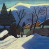 GABRIELE MÜNTER, Drei Häuser im Schnee, 1933 © Kunsthalle Bielefeld | Foto: Ingo Bustorf © Bildrecht, Wien 2023