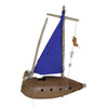 Segelboot aus Kürbiskalebasse, Stoff und Holz, Cuna-Indianer, Panama © Leopold Museum