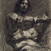 Gustave Courbet, Young Man Sitting, Study. Self-Portrait at the Easel, 1847 © Paris, musée d’Orsay, conservé au cabinet des arts graphiques du musée du Louvre, Photo: GrandPalaisRmn (musée d’Orsay)/Thierry Le Mage Gustave Courbet, Young Man Sitting, Study. Self-Portrait at the Easel, 1847 © Paris, musée d’Orsay, conservé au cabinet des arts graphiques du musée du Louvre, Photo: GrandPalaisRmn (musée d’Orsay)/Thierry Le Mage