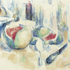 Paul Cézanne,  Stillleben mit angeschnittener Wassermelone / Nature morte avec pastèque entamée, um 1900 © Fondation Beyeler, Riehen/Basel