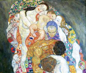 Ausschnitt aus GUSTAV KLIMT, Tod und Leben, 1910/11, umgearbeitet 1915/16 © Leopold Museum, Wien, Foto: Leopold Museum, Wien / Manfred Thumberger