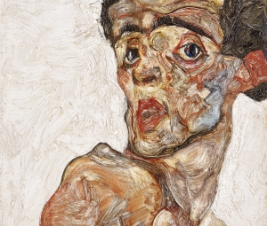 EGON SCHIELE, Selbstbildnis mit hochgezogener nackter Schulter, 1912 © Leopold Museum, Wien Foto: Leopold Museum, Wien/Manfred Thumberger