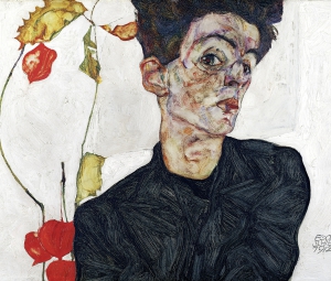 Egon Schiele, Self-Portrait with Chinese Lantern Plant, 1912 © Leopold Museum, Vienna, Inv. 454