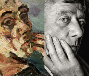 Oskar Kokoschka, Selbstbildnis, eine Hand ans Gesicht gelegt (Detail), 1918/19 und Herbert List, Oskar Kokoschka (Detail), Rom 1949 © Leopold Museum, Wien © Fondation Oskar Kokoschka/VBK, Wien 2013 und Herbert List Estate, Hamburg Germany