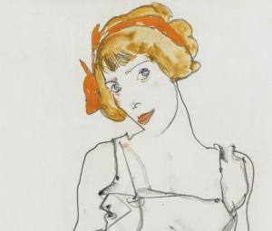 Egon Schiele | Frau in Unterwäsche und Strümpfen (Wally Neuzil) | 1913 © Vermittlung Christie‘s