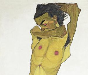 EGON SCHIELE, Sitzender Männerakt (Selbstbildnis), 1910 © Leopold Museum, Wien Foto: Leopold Museum, Wien/ Manfred Thumberger