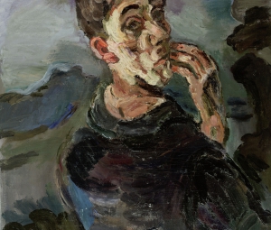 Oskar Kokoschka, Selbstbildnis, eine Hand ans Gesicht gelegt, 1918/19, Leopold Museum, Wien, Inv. 623 © Fondation Oskar Kokoschka/Bildrecht Wien, 2021