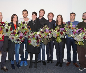 Eröffnung "Poetiken des Materials", im Bild von links nach rechts: Michael Hammerschmid Sonja Leimer Misha Stroj Stephanie Damianitsch Kuratorin, Leopold Museum Benjamin Hirte Hans-Peter Wipplinger Direktor, Leopol © Leopold Museum, Wien/Apa-Fotoservice/Tanzer