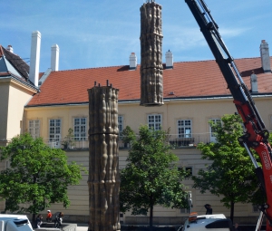 Aufstellung Humanitassäule © Leopold Museum, Wien