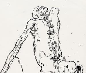 GÜNTER BRUS, Action Sketch, 1966 © Private Collection | Photo: N. Lackner/UMJ