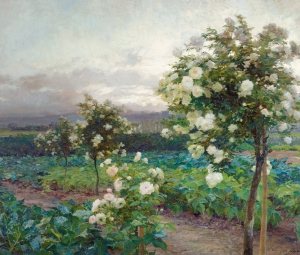 OLGA WISINGER-FLORIAN, Summer‘s Evening (Roses in Full Splendor), 1896 © Leopold Private Collection Photo: Leopold Museum, Vienna/Manfred Thumberger