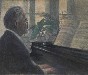 EGON SCHIELE, Leopold Czihaczek am Klavier, 1907 © Privatsammlung, Dauerleihgabe im Leopold Museum, Foto: Leopold Museum, Wien