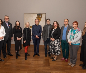 Im Bild von links nach rechts: Régine Bonnefoit (Universitè de Neuchâtel), Philipp Blom (Schriftsteller und Historiker), Simone Hönigl (Egon Schiele Dokumentationszentrum, Leopold Museum), Kerstin Jesse (Kuratorin, Leopold Museum), Hans-Peter Wipplinger ( © Richard Tanzer