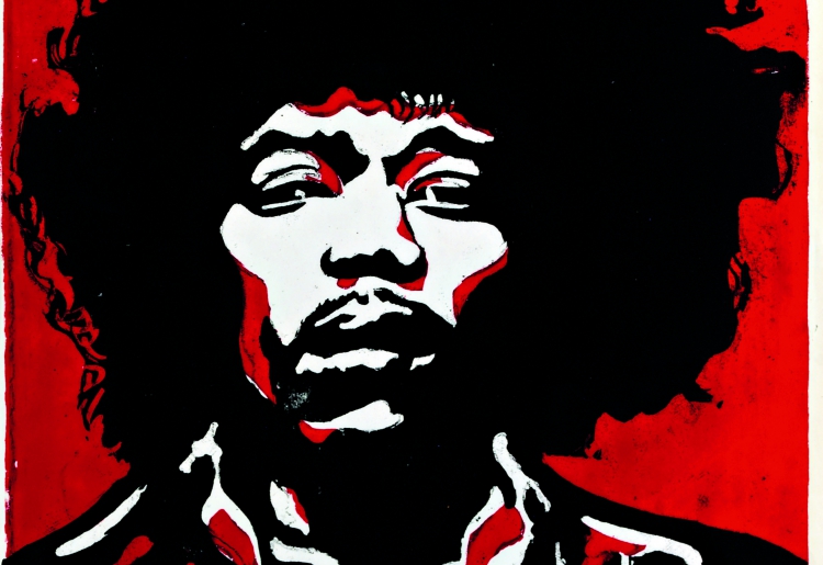 Otto Muehl, Jimi Hendrix, 1968 © Privatbesitz, (c) VBK Wien, 2010