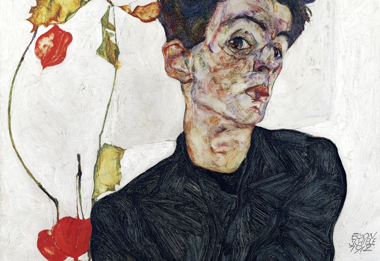 Egon Schiele, Self-Portrait with Chinese Lantern Plant, 1912 © Leopold Museum, Vienna, Inv. 454