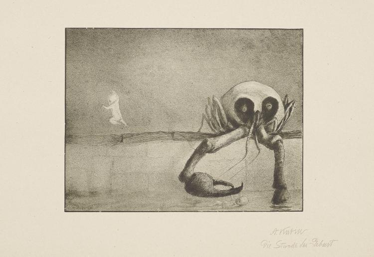 ALFRED KUBIN, „Die Stunde der Geburt“ (Blatt 2 von 15 der „Weber“-Mappe) | 1901/1902 © Leopold Privatsammlung | Leopold, Private Collection © Eberhard Spangenberg/Bildrecht, Wien, 2016