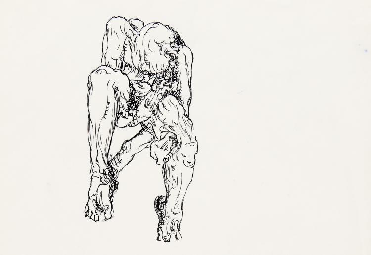 GÜNTER BRUS, Action Sketch, 1966 © Private Collection | Photo: N. Lackner/UMJ