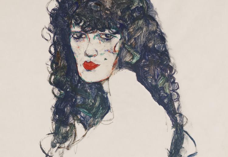 Egon Schiele, Portrait of a Woman with Black Hair, 1914 © Private Collection