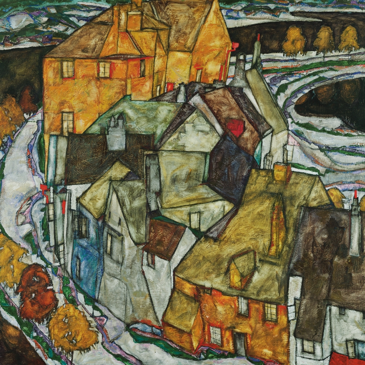 Egon Schiele, Crescent of Houses ll ("Island Town") © Leopold Museum, Vienna, Photo: Leopold Museum, Vienna/Manfred Thumberger