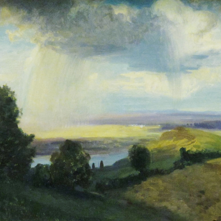 Anton Hlavacek | Blick auf Wien bei Regenwetter © Leopold Museum, Wien, Inv. 104