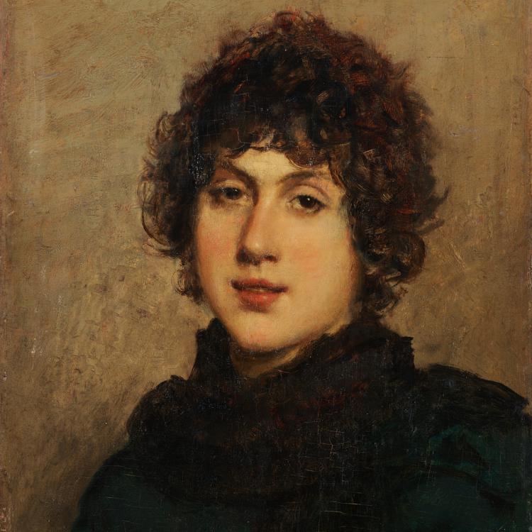 Cecil van Haanen | Mädchen mit Schal | 1883 © Leopold Museum, Wien, Inv. 145