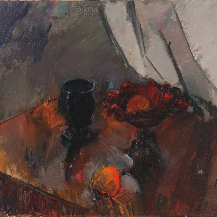 Anton Kolig | Stillleben mit blauem Glas | 1912 © Leopold Museum, Wien, Inv. 188