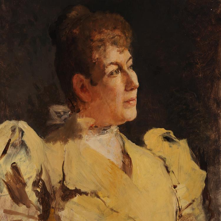 Cecil van Haanen | Frau in gelbem Kleid © Leopold Museum, Wien, Inv. 2080