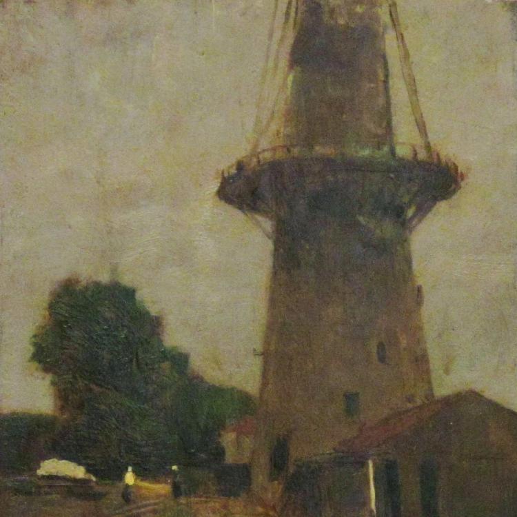 Rudolf Ribarz | Windmühlstudie aus Holland | 1876 © Leopold Museum, Wien, Inv. 2084