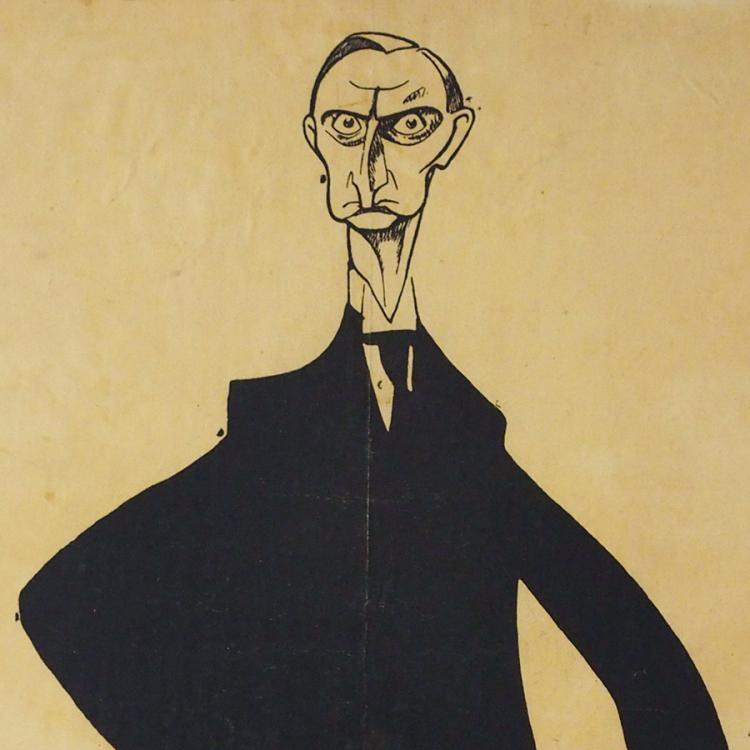 Olaf Gulbransson | Plakat für „Grey & Co.“ („Das lustige Kriegspuppenspiel“) | um 1912 © Leopold Museum, Wien, Inv. 3198