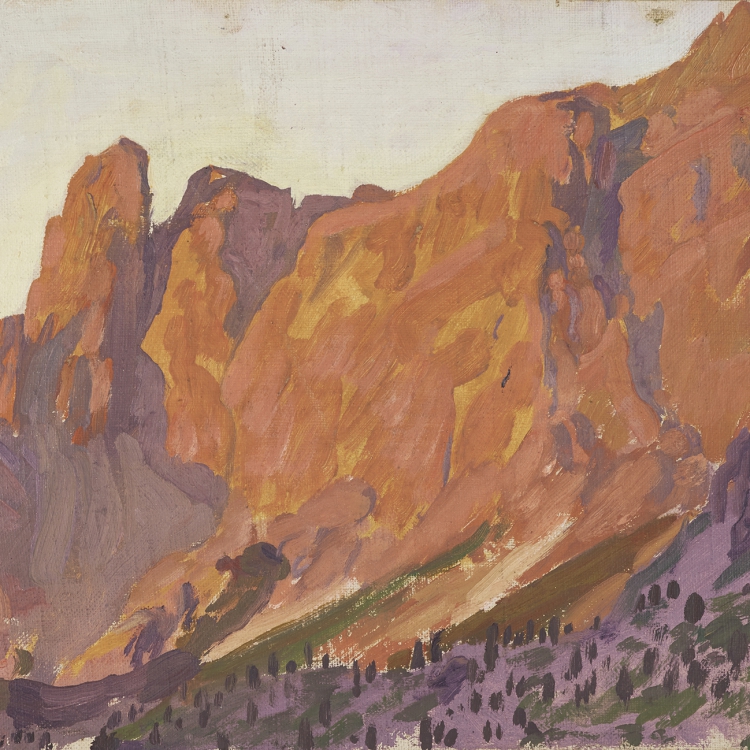 Ferdinand Andri | Alpenglühen (Sella) | 1918 © Leopold Museum, Wien, Inv. 379