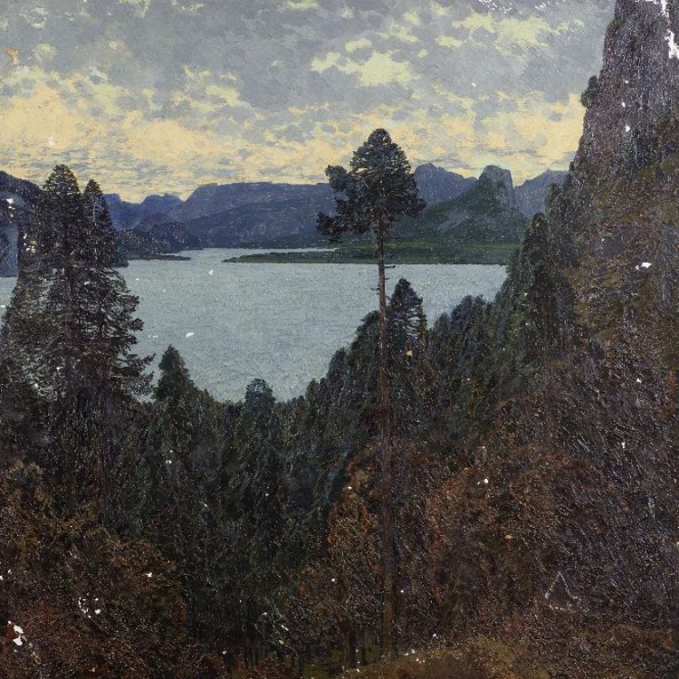 Josef Stoitzner | Wolfgangsee, Blick aus Richtung St.Gilgen | um 1920 © Leopold Museum, Wien, Inv. 412