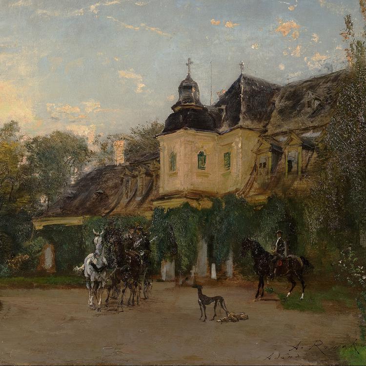 Anton Romako | Schloss in Ungarn | 2. Hälfte 1870er-Jahre © Leopold Museum, Wien, Inv. 424