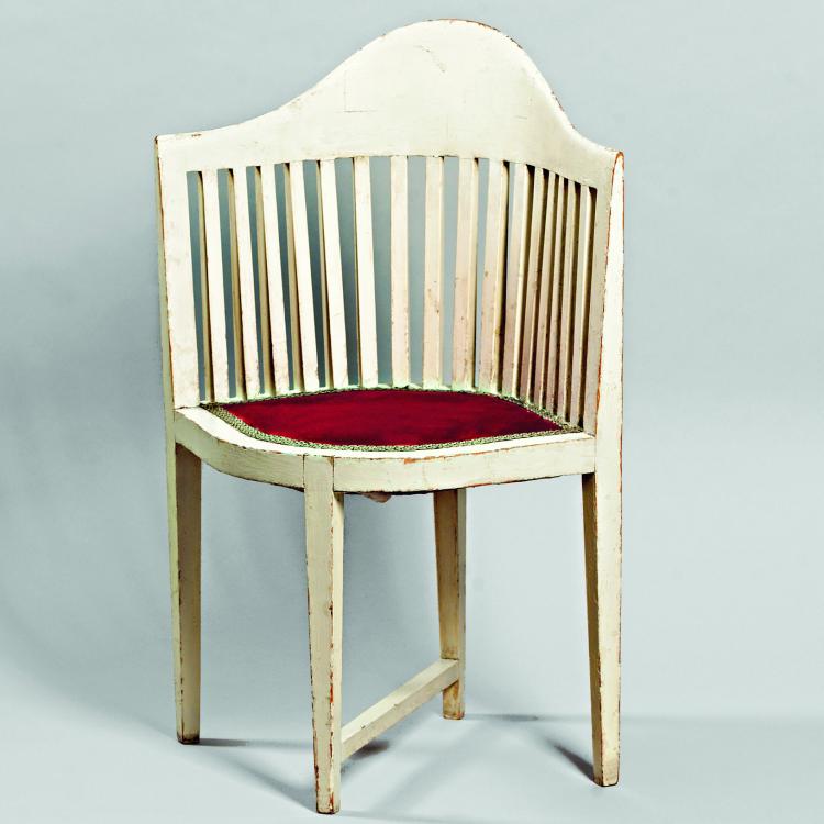 Josef Hoffmann | Damenfauteuil der Casa Piccola, des Modesalons der Schwestern Flöge, Probierräume | 1904 © Leopold Museum, Wien, Inv. 4619