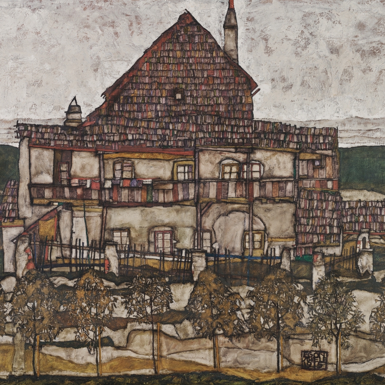 Egon Schiele | Haus mit Schindeldach („Altes Haus“ II) | 1915 © Leopold Museum, Wien, Inv. 469