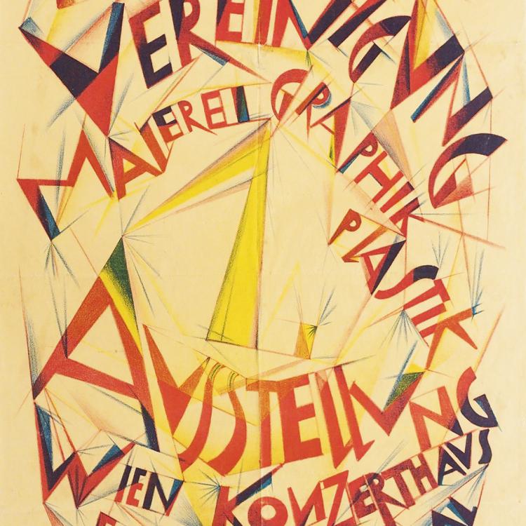 Egge (Eugen) Sturm-Skrla | Plakat zur 1. Ausstellung der „Neuen Vereinigung“ im Wiener Konzerthaus | 1919 © Leopold Museum, Wien, Inv. 684