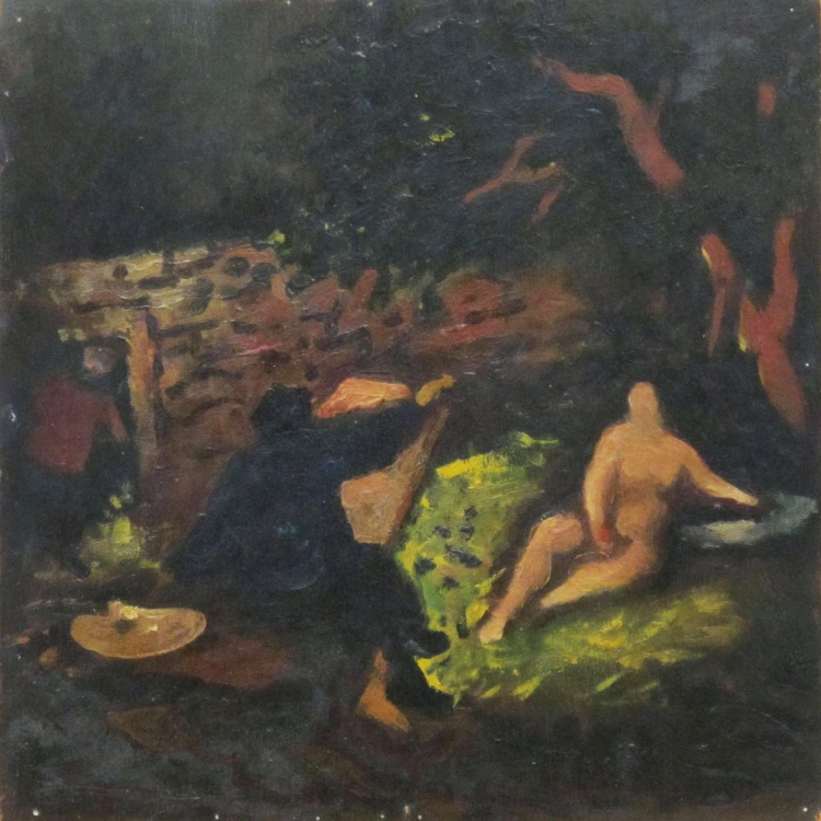 Josef Dobrowsky | Maler und Modell in Landschaft © Leopold Museum, Wien, Inv. 71