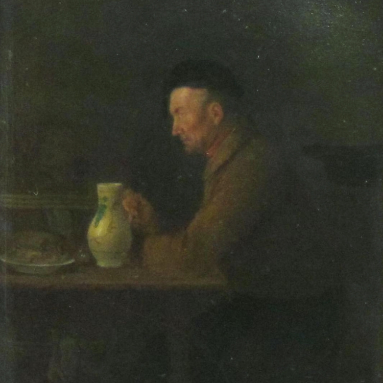 Michael Neder | Mann am Wirtshaustisch | 1871 © Leopold Museum, Wien, Inv. 773
