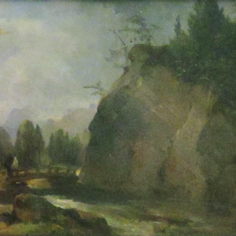 Anton Hansch | Landschaft mit Brücke © Leopold Museum, Wien, Inv. 947