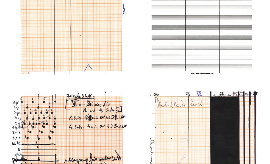 Hermann Nitsch, Ninth Symphony: The Egyptian, score, 2009 © Atelier Hermann Nitsch, Prinzendorf, VBK Wien, 2011