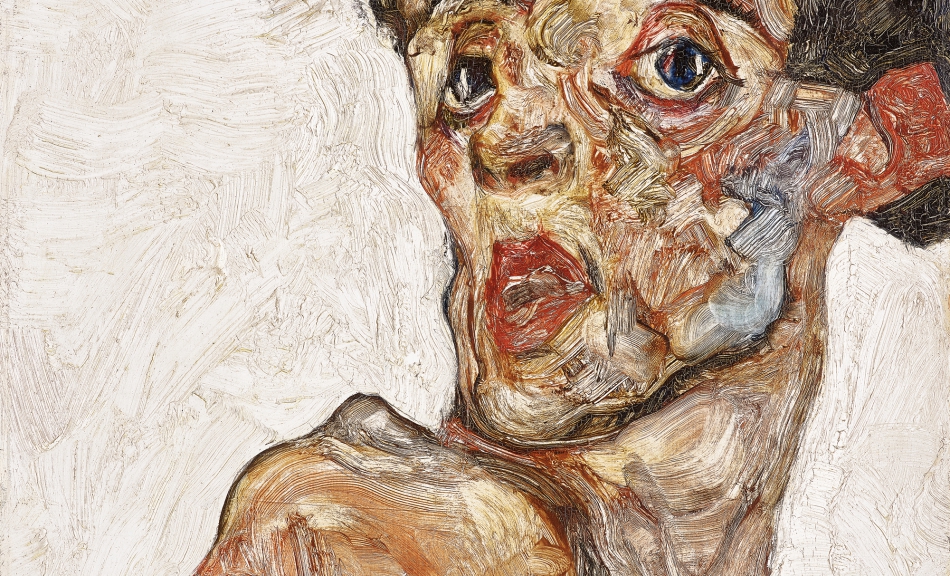 EGON SCHIELE, Self-Portrait with Raised Bare Shoulder, 1912 © Leopold Museum, Vienna Photo: Leopold Museum, Vienna/Manfred Thumberger