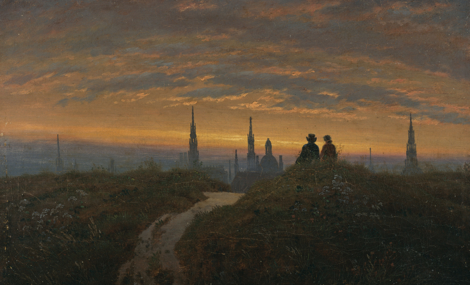 Carl Gustav Carus, Blick auf Dresden bei Sonnenuntergang, um 1822 © Kunstsammlungen Chemnitz
