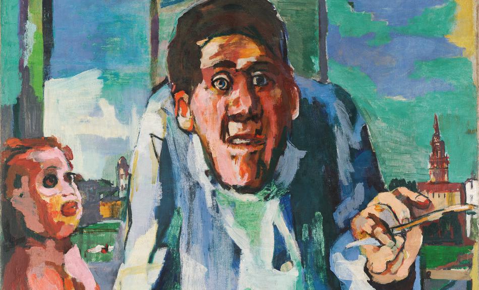 OSKAR KOKOSCHKA, Self-Portrait at the Easel, 1922 © Leopold, Private Collection, © Fondation Oskar Kokoschka/Bildrecht Wien, 2018