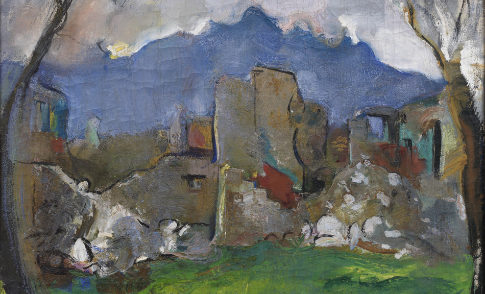 ANTON KOLIG, Ruinenlandschaft, um 1917 © Privatsammlung / Bildrecht, Wien 2014