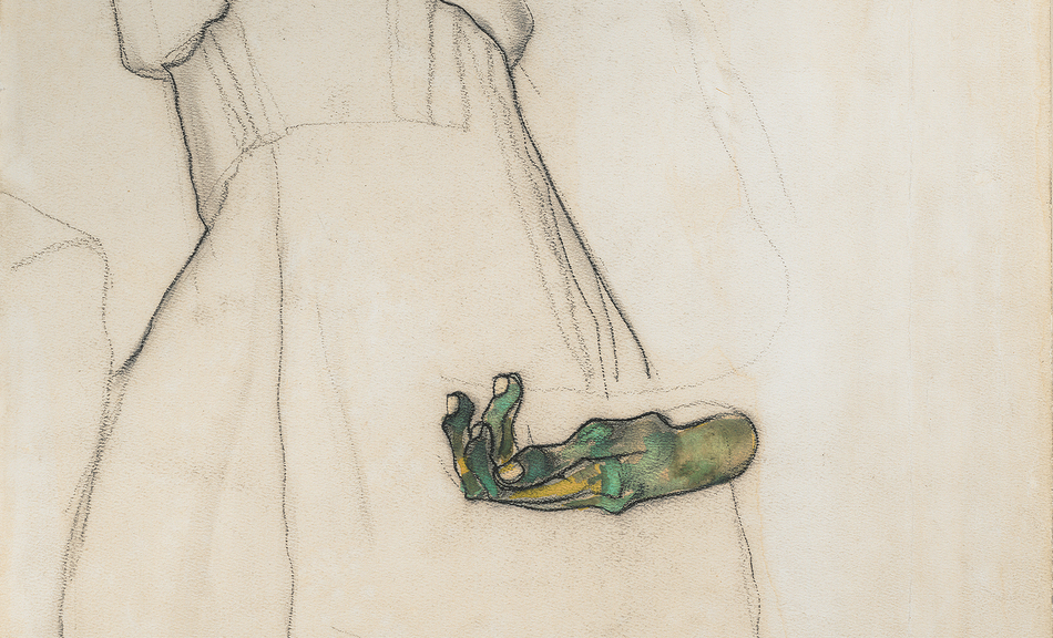 EGON SCHIELE, Die grüne Hand, 1910 © Leopold Museum, Wien, Inv. 2329
