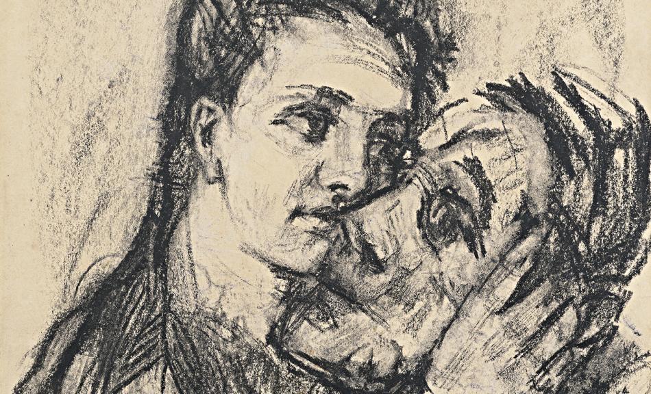 OSKAR KOKOSCHKA, Liebespaar. Brustbild einer Liebkosung. Alma Mahler und Oskar Kokoschka, 1913 © Leopold Museum, Wien, Inv. 4667