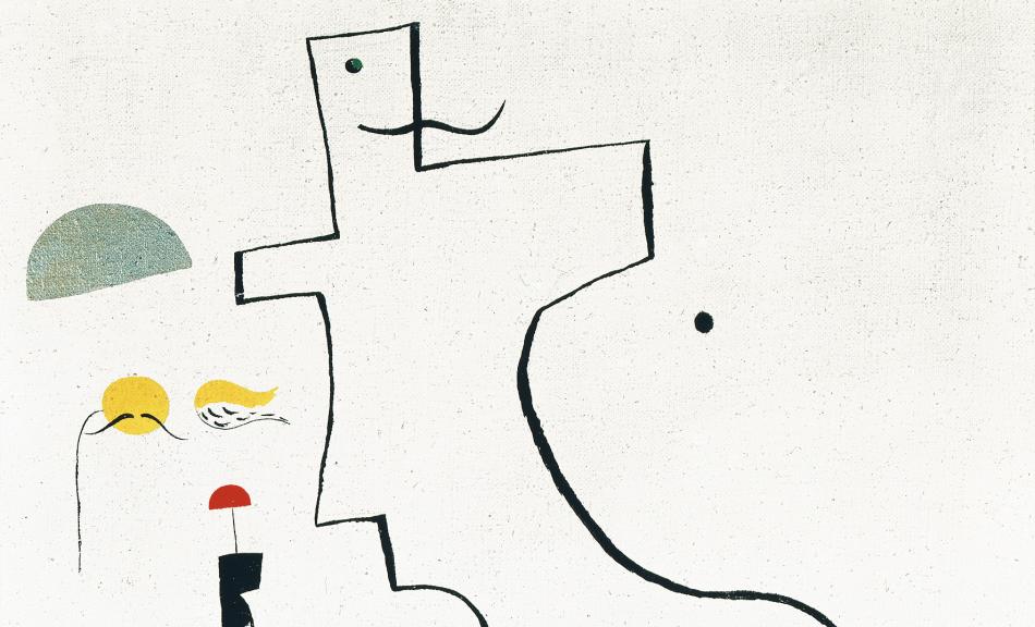 Juan Mirò, Komposition auf weißem Grund, 1927, Kunsthaus Zürich, Legat Erna und Curt Burgauer © 2014 Kunsthaus Zürich © Succession Miró/Bildrecht, Wien, 2014
