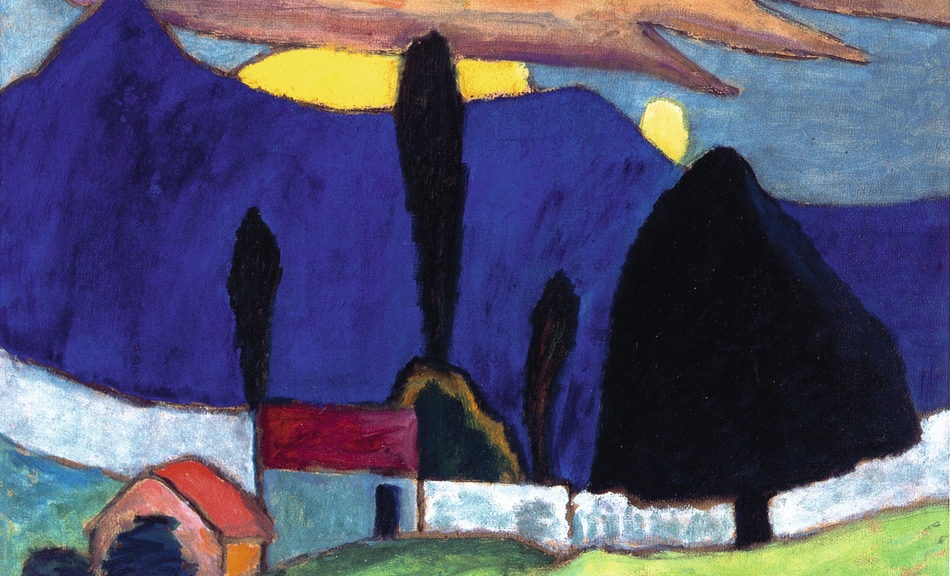 Gabriele Münter, Landschaft mit weißer Mauer, 1910 © Courtesy of Osthaus Museum Hagen & Institut für Kulturaustausch, Tübingen|© Bildrecht 2015