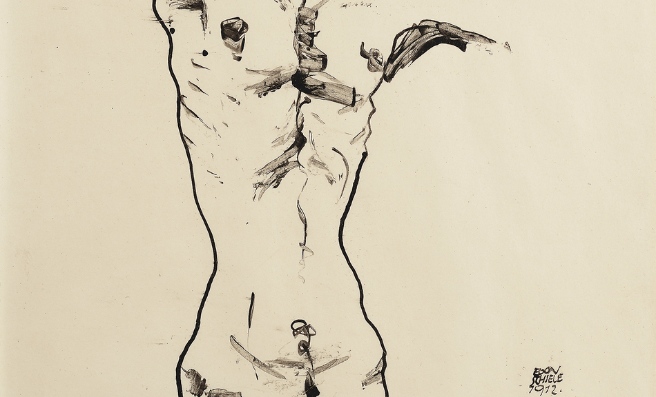 Egon Schiele, Selbstbildnis als Akt (Studie zur »Sema-Mappe«) | 1912 © Leopold Museum, Wien, Inv. 1440